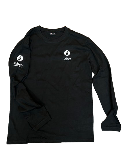 T-shirt STRONG LOGO POLICE manches longues Noir