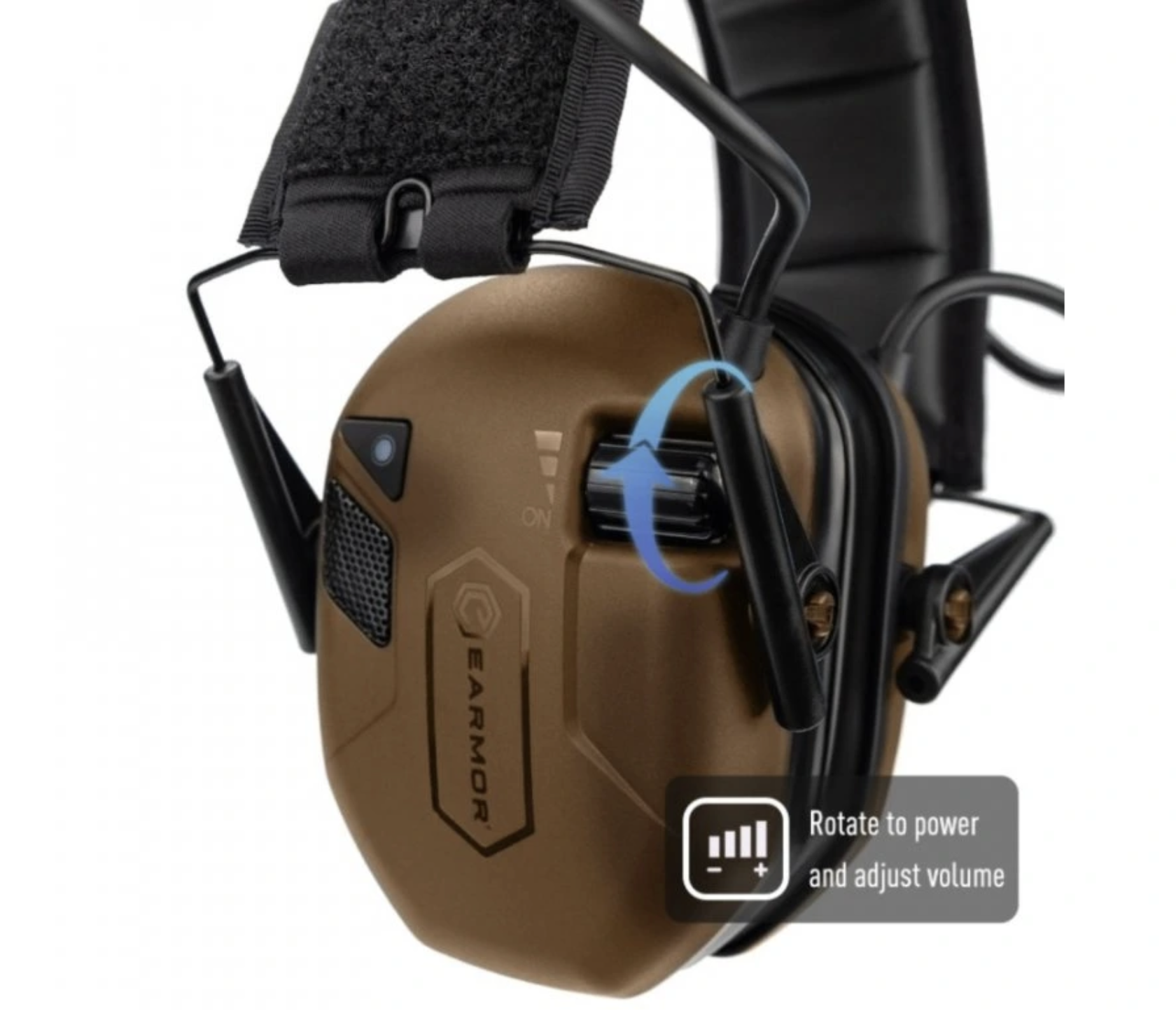 EARMOR M300T ELECTRONIC HEARING PROTECTOR BLACK