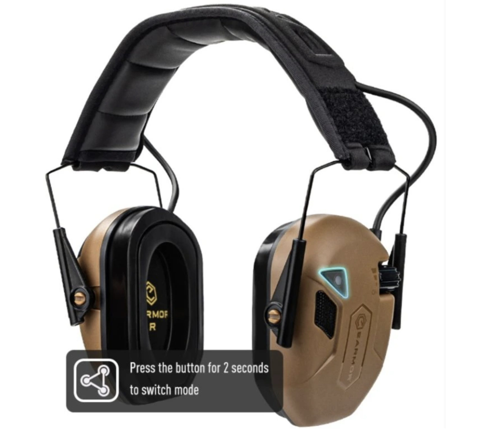 EARMOR M300T ELECTRONIC HEARING PROTECTOR BLACK