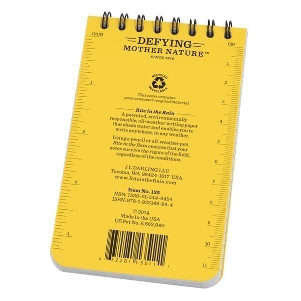 CALEPIN 7.6X12.7 JAUNE (RITR-135)