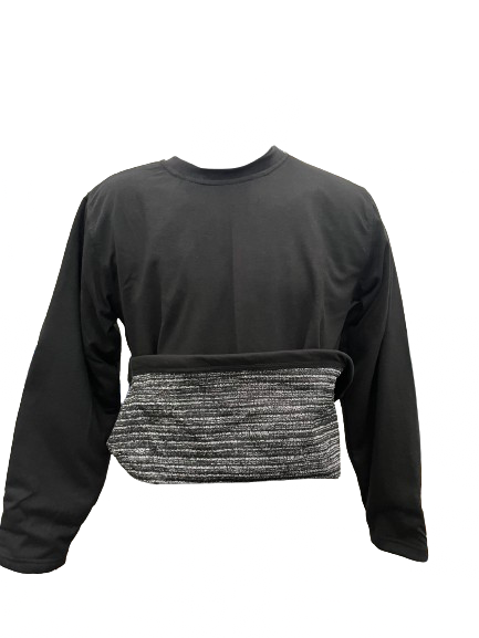 T-shirt anti couteau noir manches longues