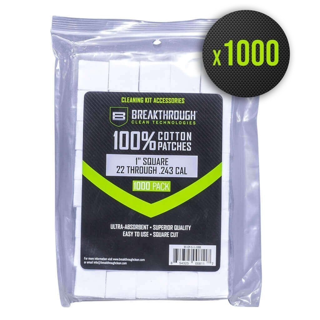 Patchs calibre 2.5 x 2.5 cm 22LR .243 cal