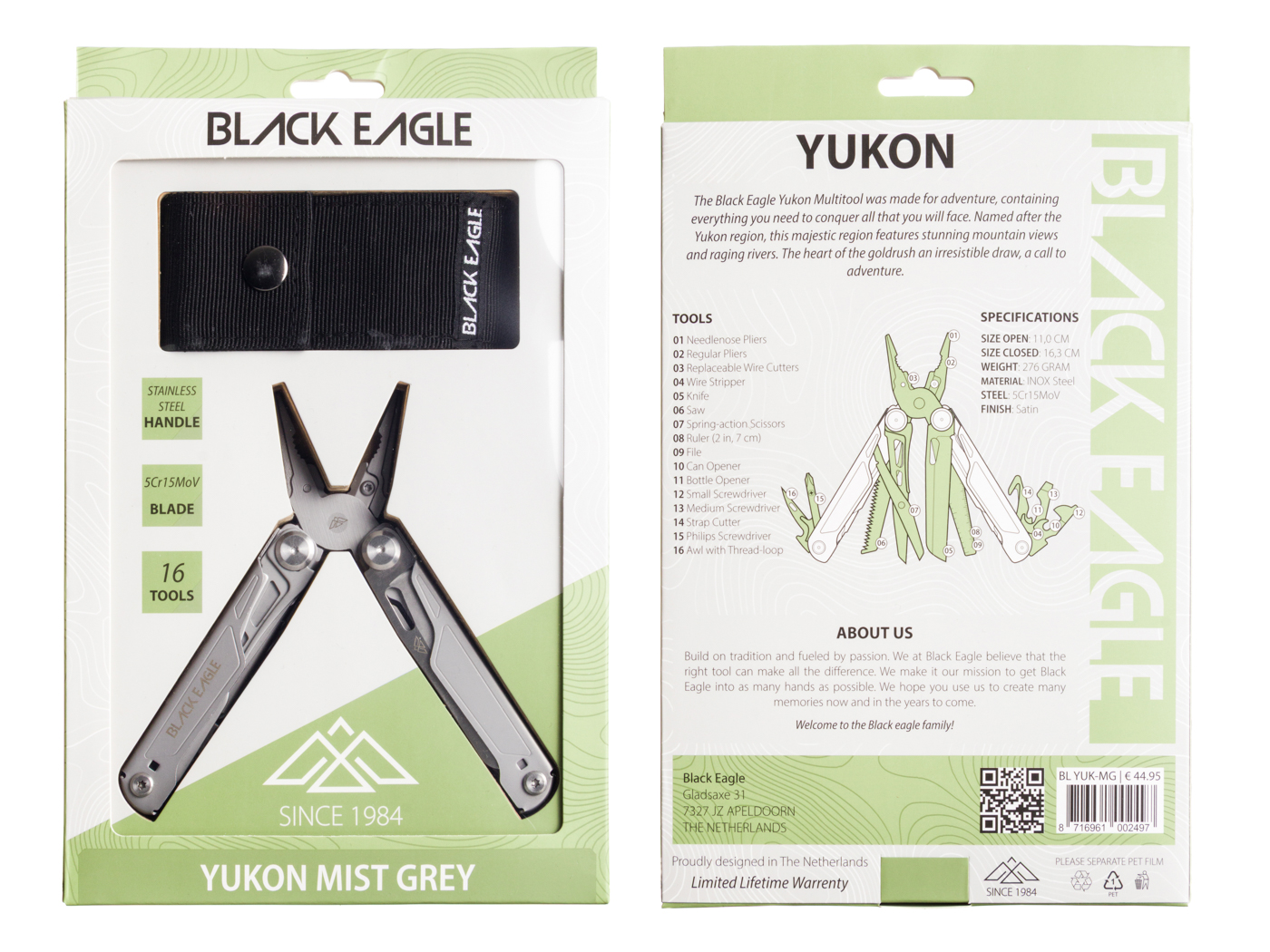 Black Eagle Yukon Mist Grey BL YUK-MG