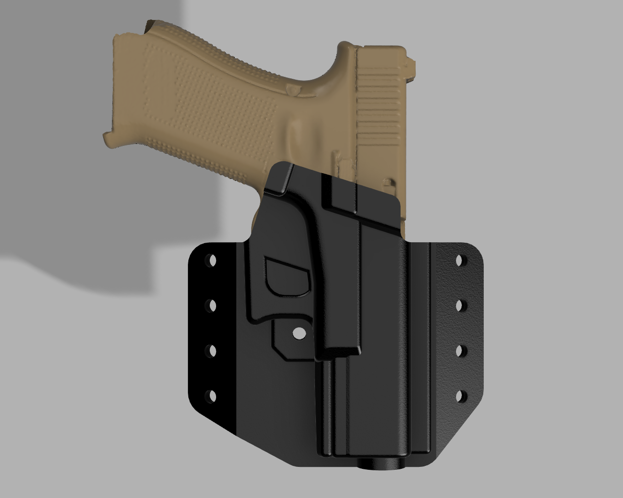 Holster Kydex (OWB) sans sans lampe type Pancake