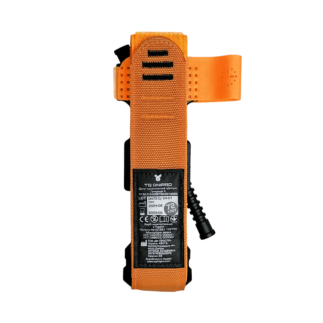 Hemostatic tourniquet "DNIPRO" orange (tourniquet)