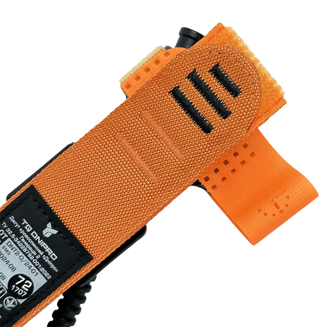 Hemostatic tourniquet "DNIPRO" orange (tourniquet)