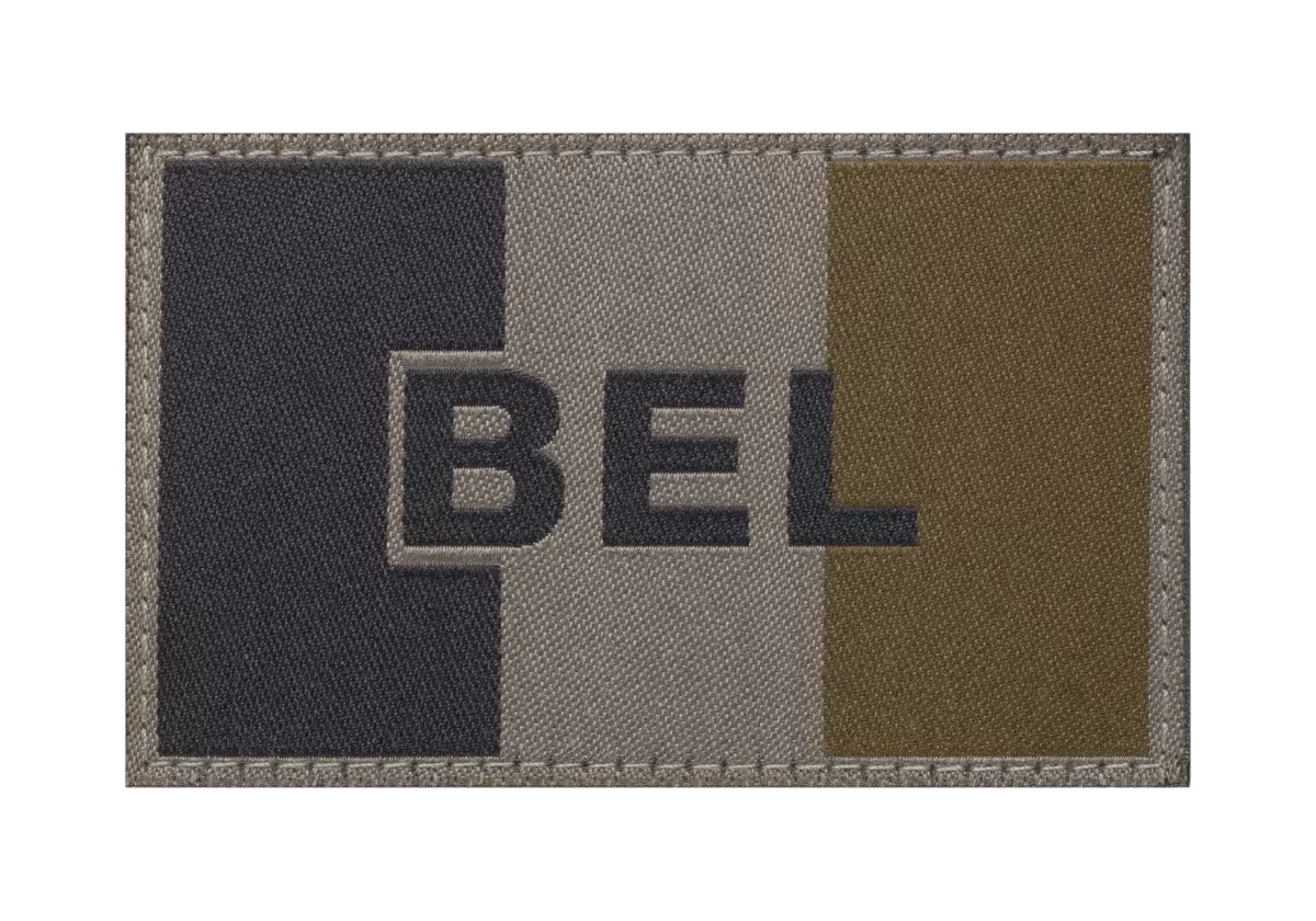 Écusson drapeau Belge coyote