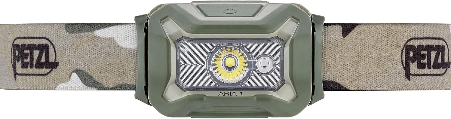 Lampe frontale PETZL ARIA 1 RGB - 350 lumens, Camo