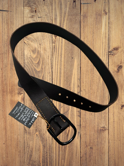 Ceinture Cuir Collet Artisanale Enghien 5cm | Café