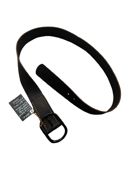 Ceinture Cuir Collet Artisanale Enghien 5cm | Café