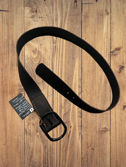 Ceinture Cuir Collet Artisanale Enghien 5cm | Café