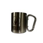 TASSE MÉTALLIQUE AVEC MOUSQUETON et gravure POLICE