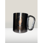 TASSE MÉTALLIQUE AVEC MOUSQUETON et gravure POLICE