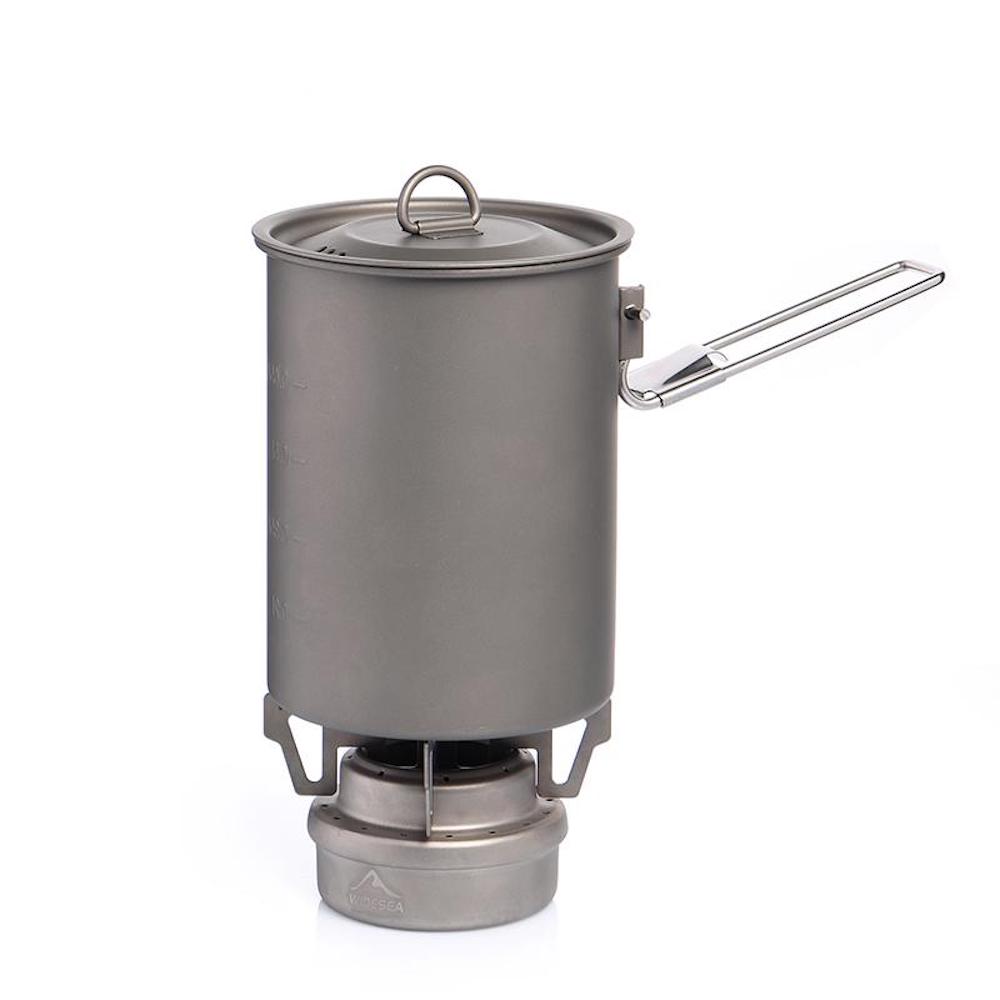 Mini Réchaud à Alcool avec Sac Amovible Compact Accs Réchaud à Alcool Brûleur Spirit Réchaud