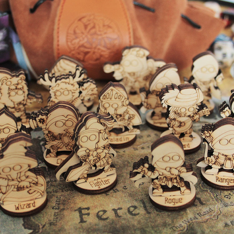 Figurines de Jeu de Rôle en bois