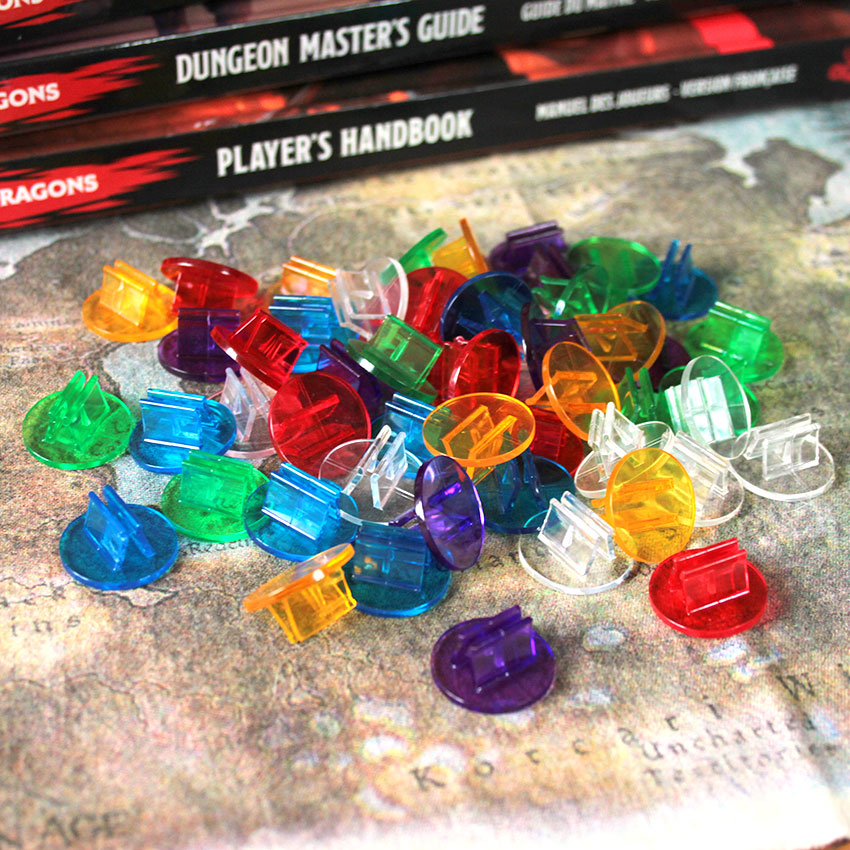 50 Supports en Plastique pour Pions et Cartes de Jeu