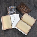 Carnet-de-Notes-en-relief-avec-motif-Dragon-volant-3D-couverture-en-cuir-faite-la-main