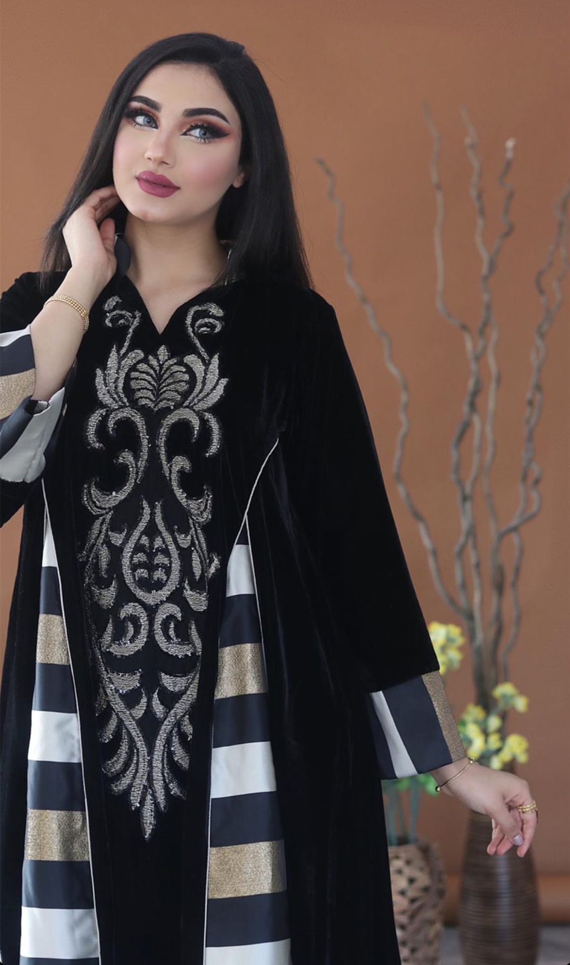 Robe longue noire