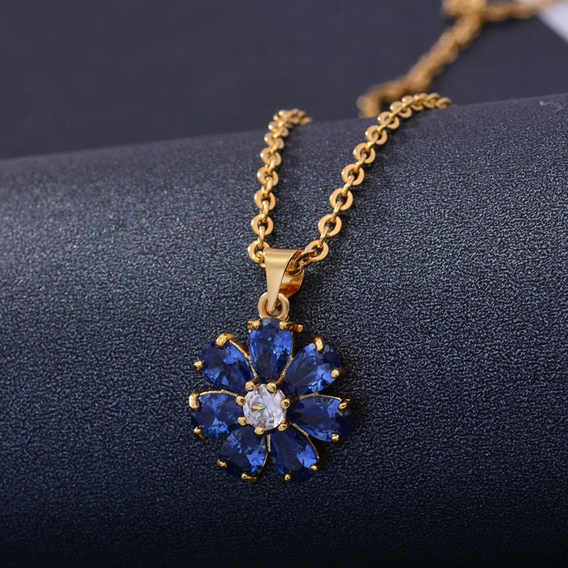 Nouveaux-colliers-couleur-or-colliers-pendentif-cha-ne-ronde-pierre-bleue-donnant-fille-ami-cadeaux-bijoux