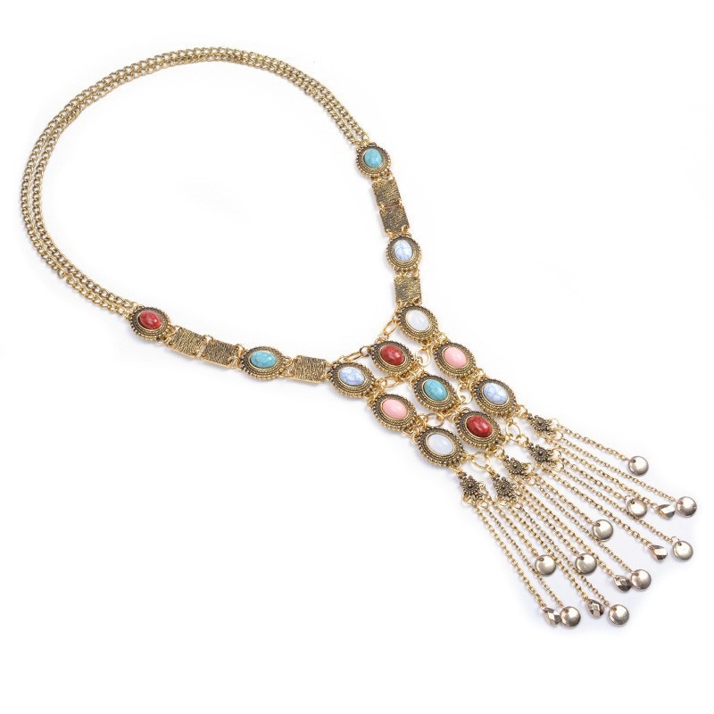 Nouveau-collier-Boho-pierre-naturelle-pendentif-pour-femmes-70cm-cha-ne-boh-me-collier-Bijoux-Mode