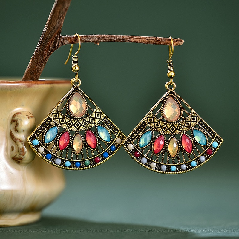 R-tro-secteur-turc-cristal-indien-Jhumka-boucles-d-oreilles-femmes-Vintage-boh-me-Boho-perles
