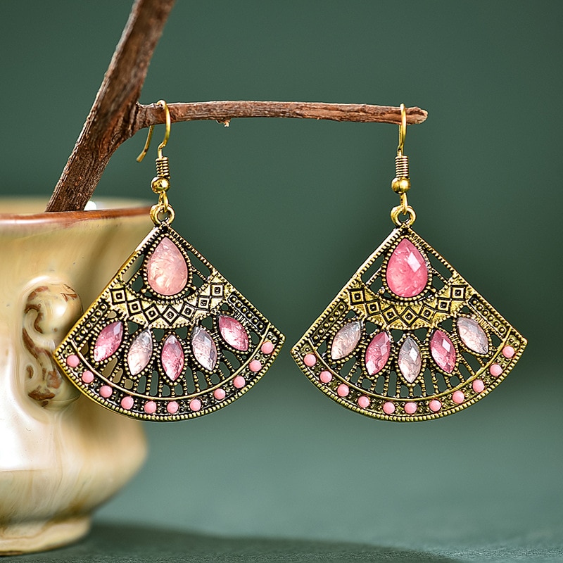 R-tro-secteur-turc-cristal-indien-Jhumka-boucles-d-oreilles-femmes-Vintage-boh-me-Boho-perles