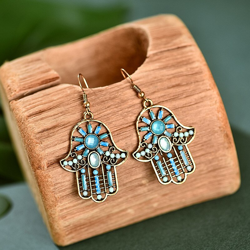 Boucles-d-oreilles-Vintage-Hamsa-mauvais-il-en-cristal-en-forme-de-main-breloques-indiennes-bijoux