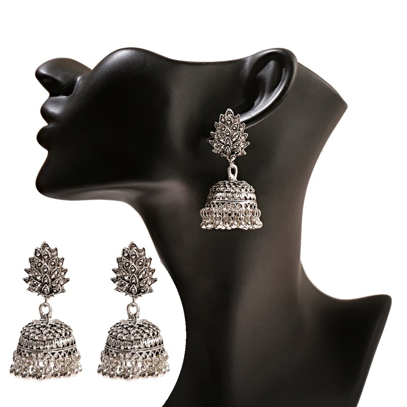 Boucles-d-oreilles-Boho-pour-femmes-ethnique-afghane-bijoux-suspendus-couleur-or-gitan-argent-cloches-bijoux