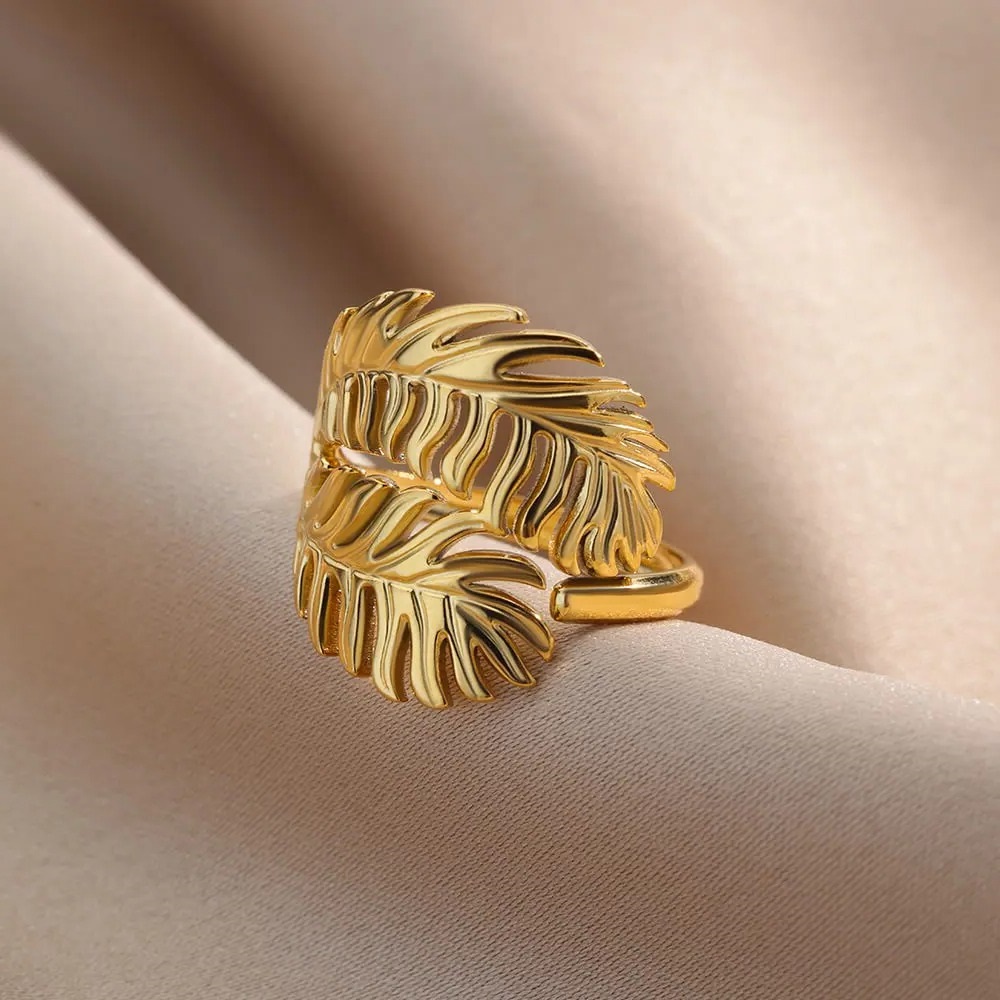 Bague forme feuille