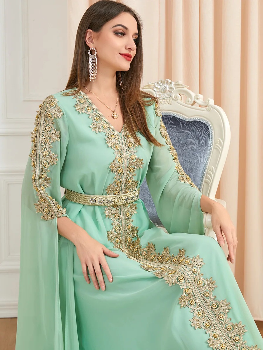 Caftan de Soiree en Mousseline de Soie FEMME RetourAuxOrigines