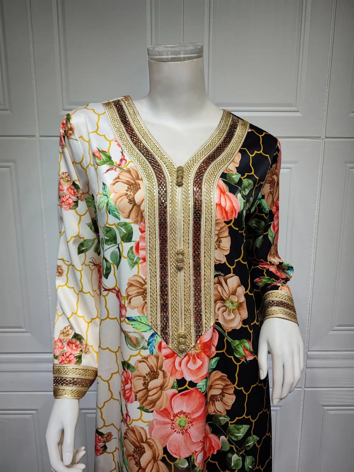robe asymétrique florale