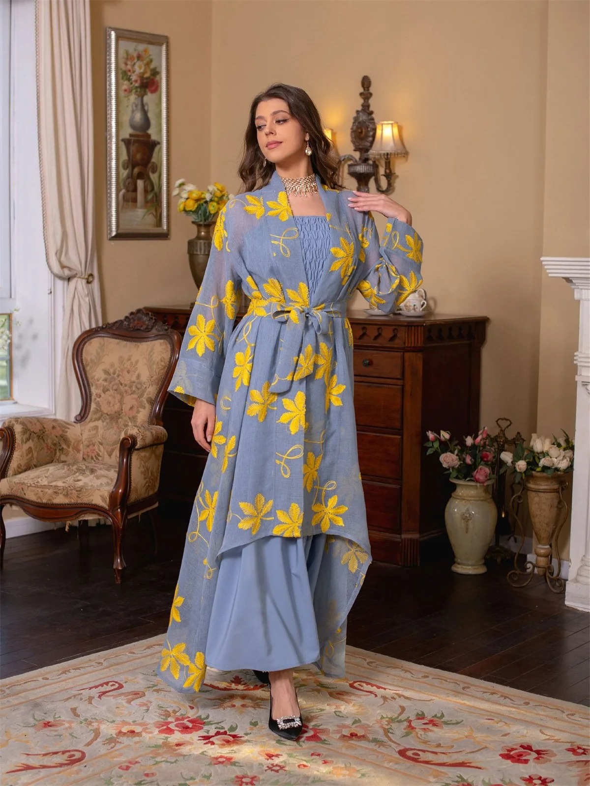 robe bleu ample