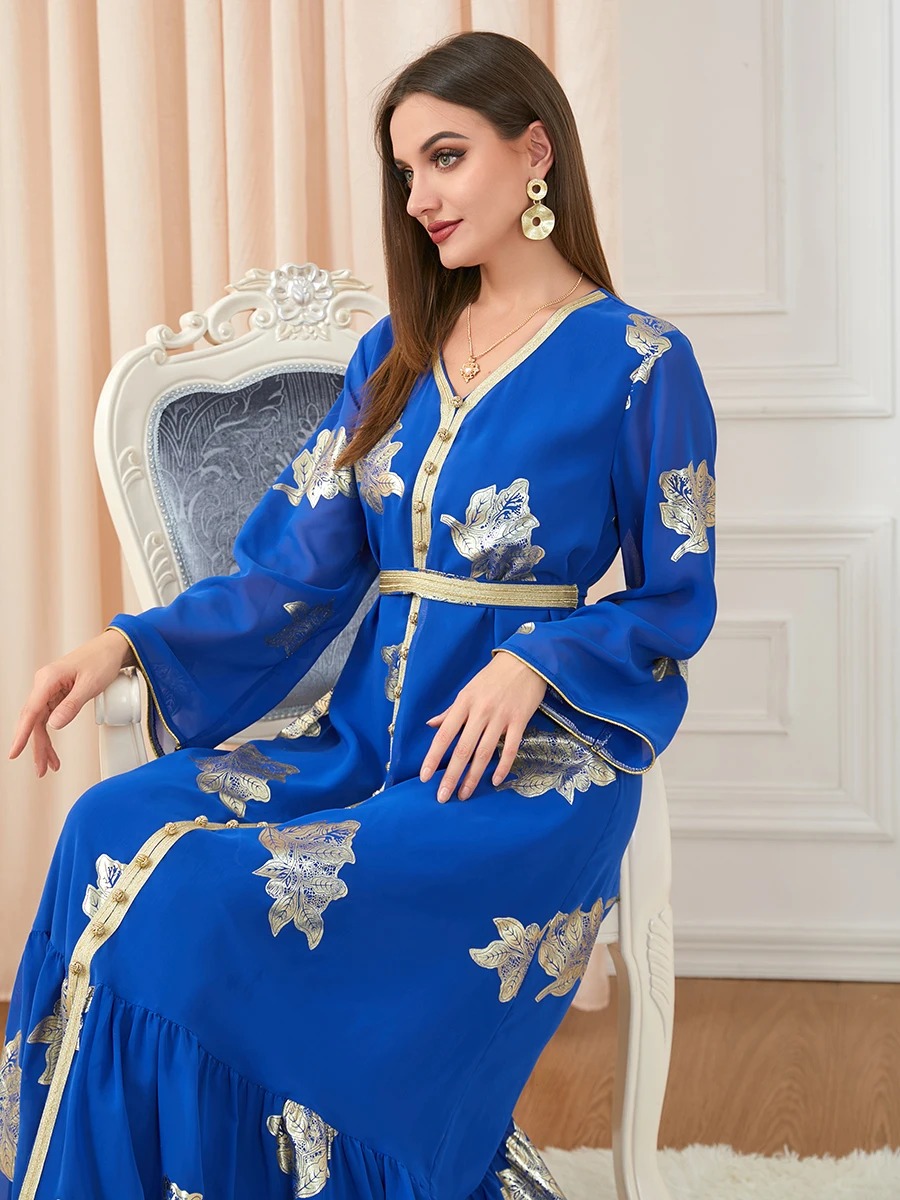 Robe bleu longue