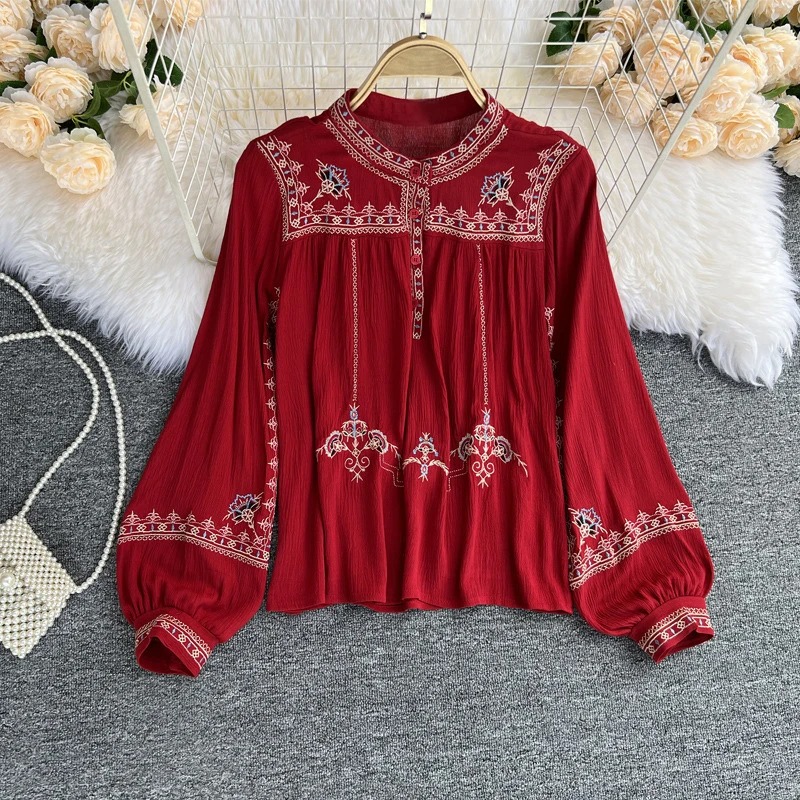 Top rouge boho