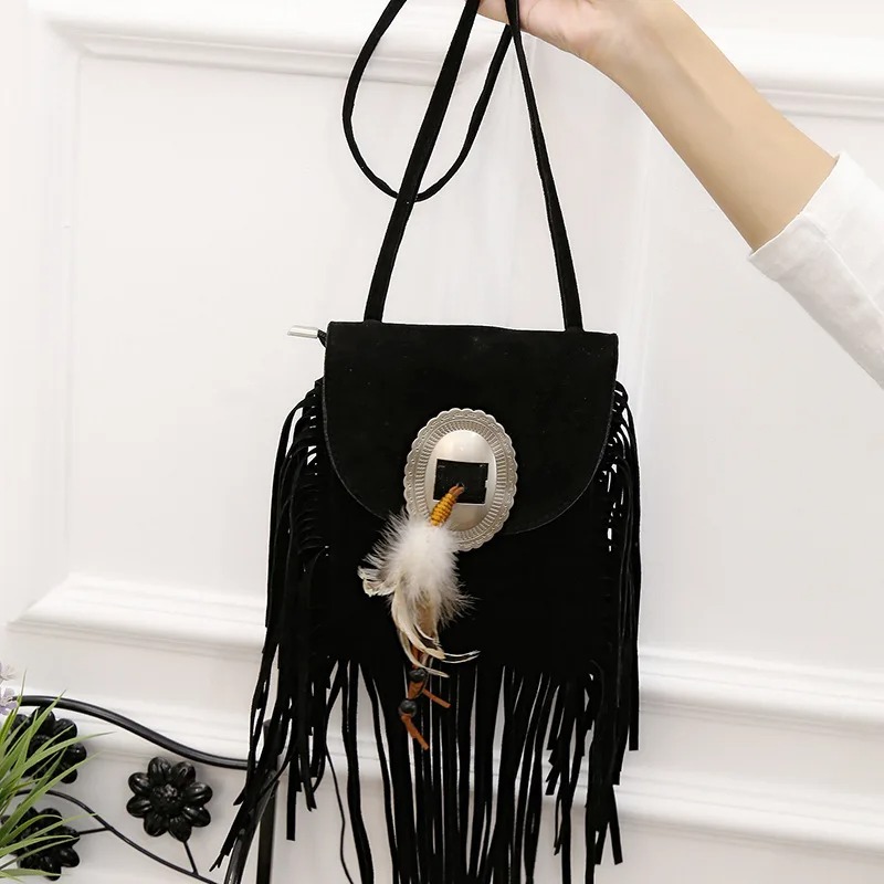 sac à main noir bohème