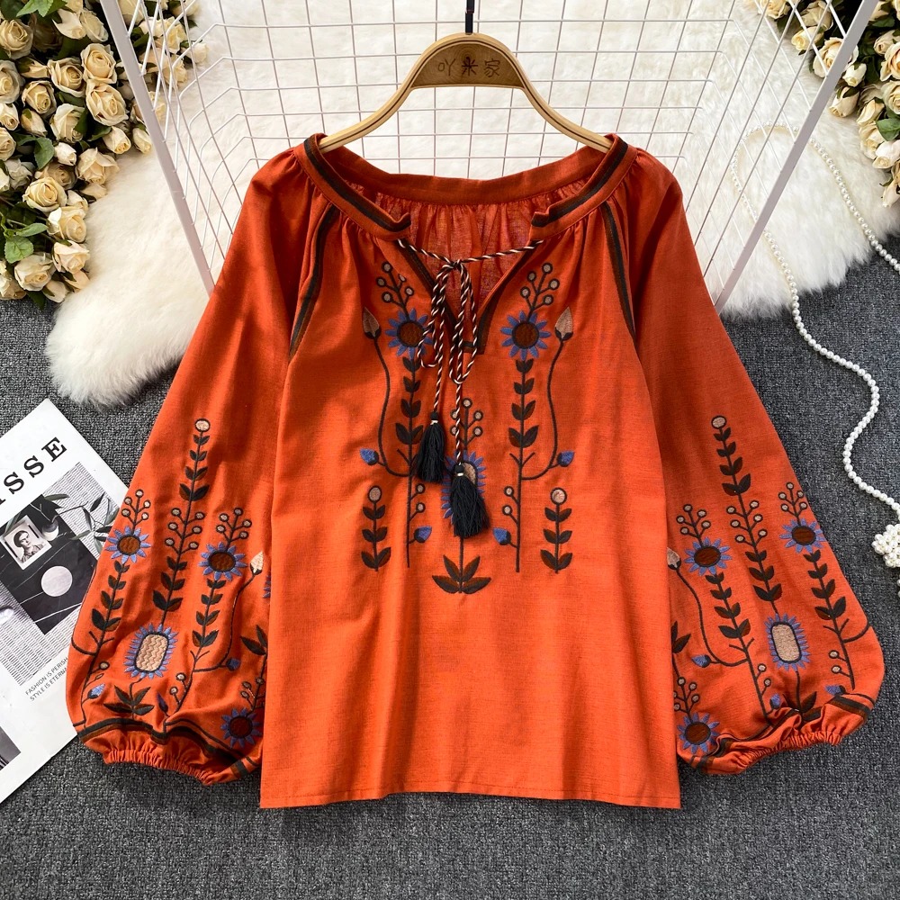 Chemisier Orange boheme