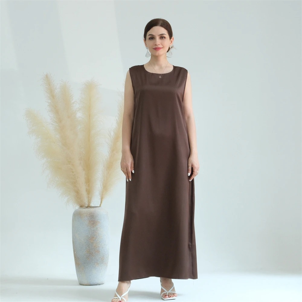 Robe  chocolat sans manche