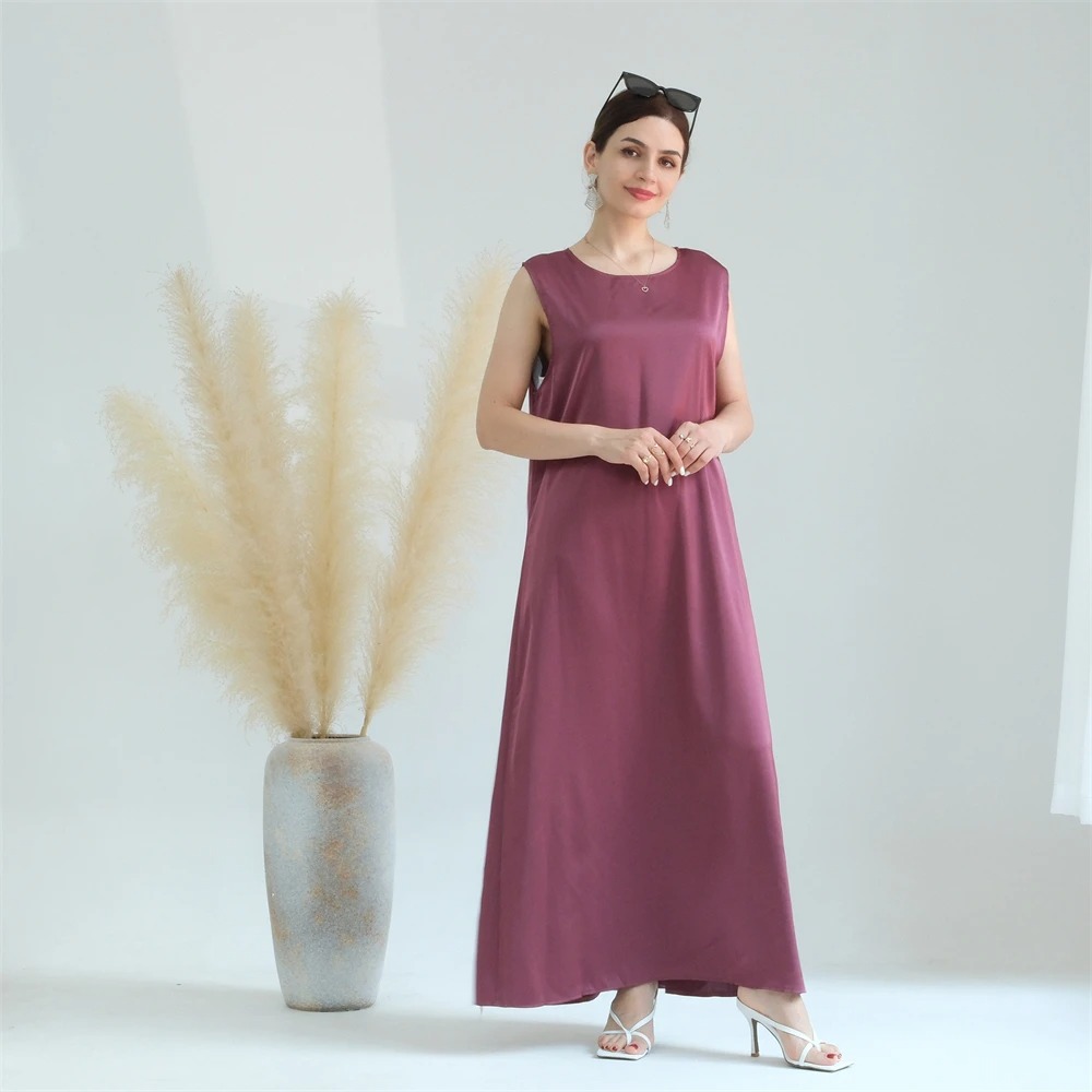 Robe violet sans manche