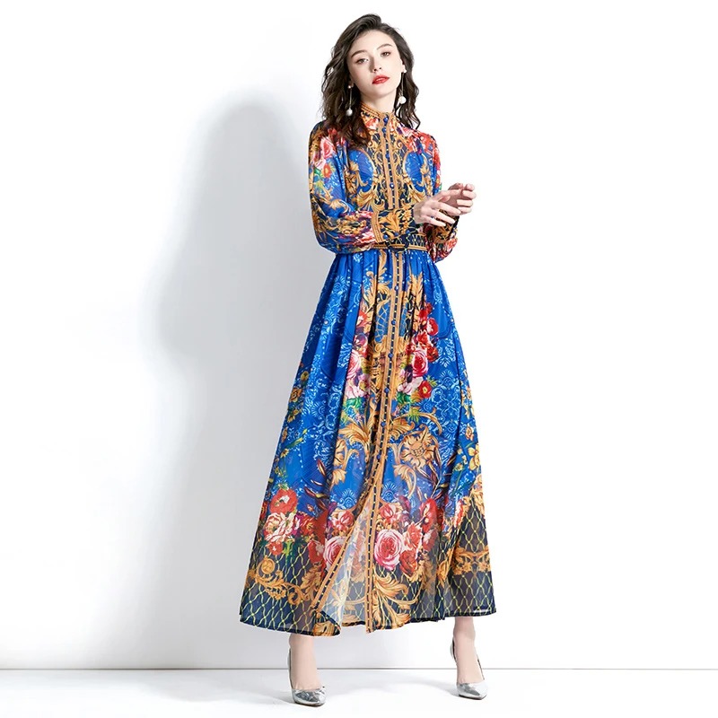 Robe trapèze  bleu