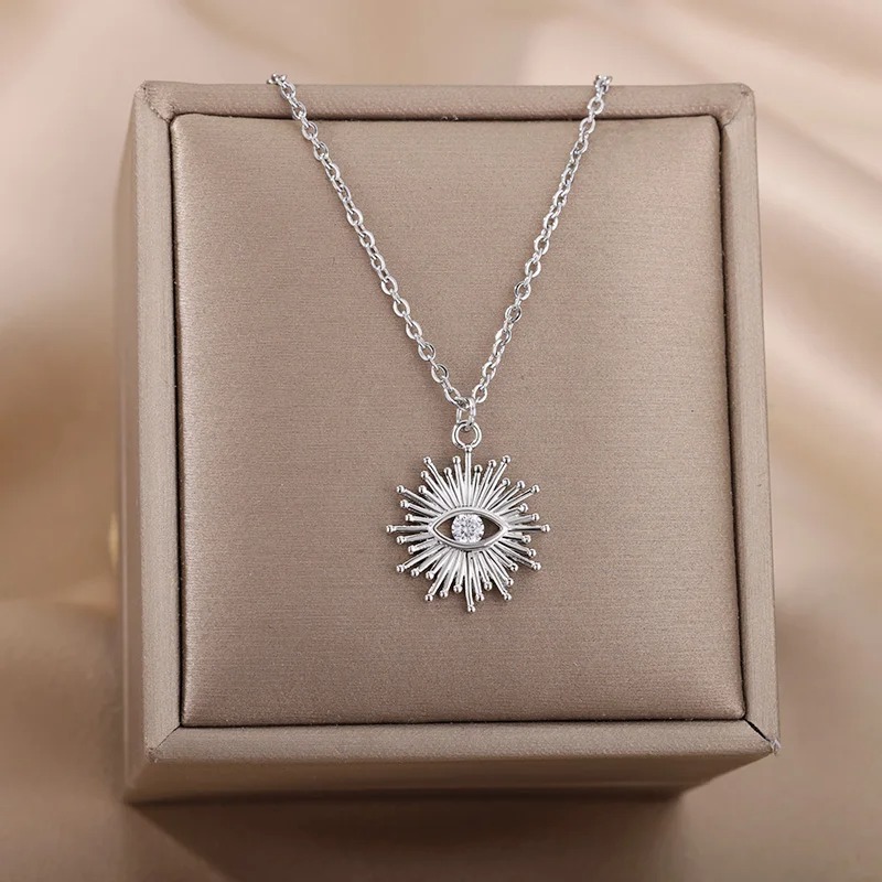 Collier argent oeil