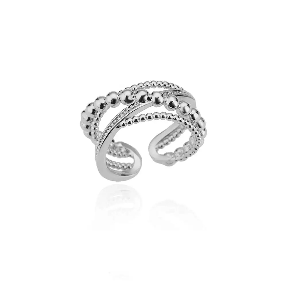 Bague  argent torsadé