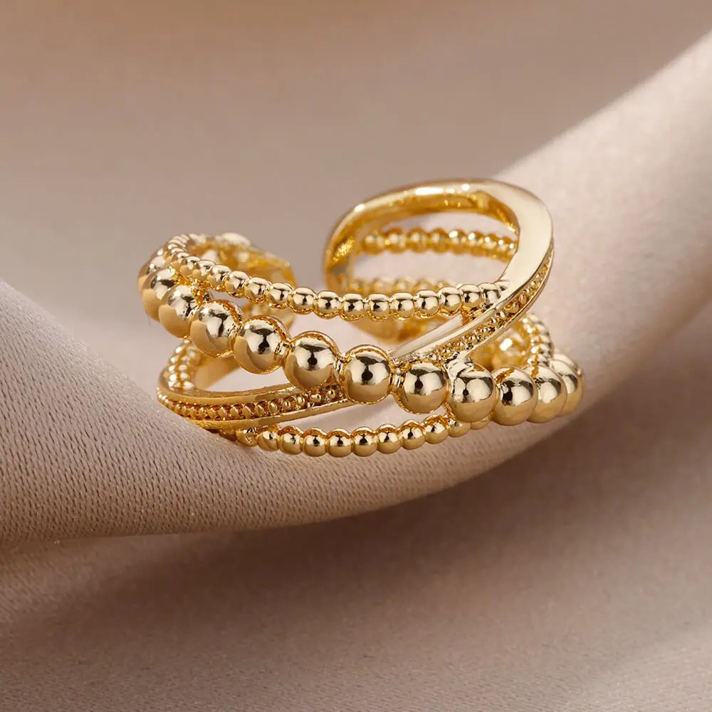 Bague  femme or torsadé