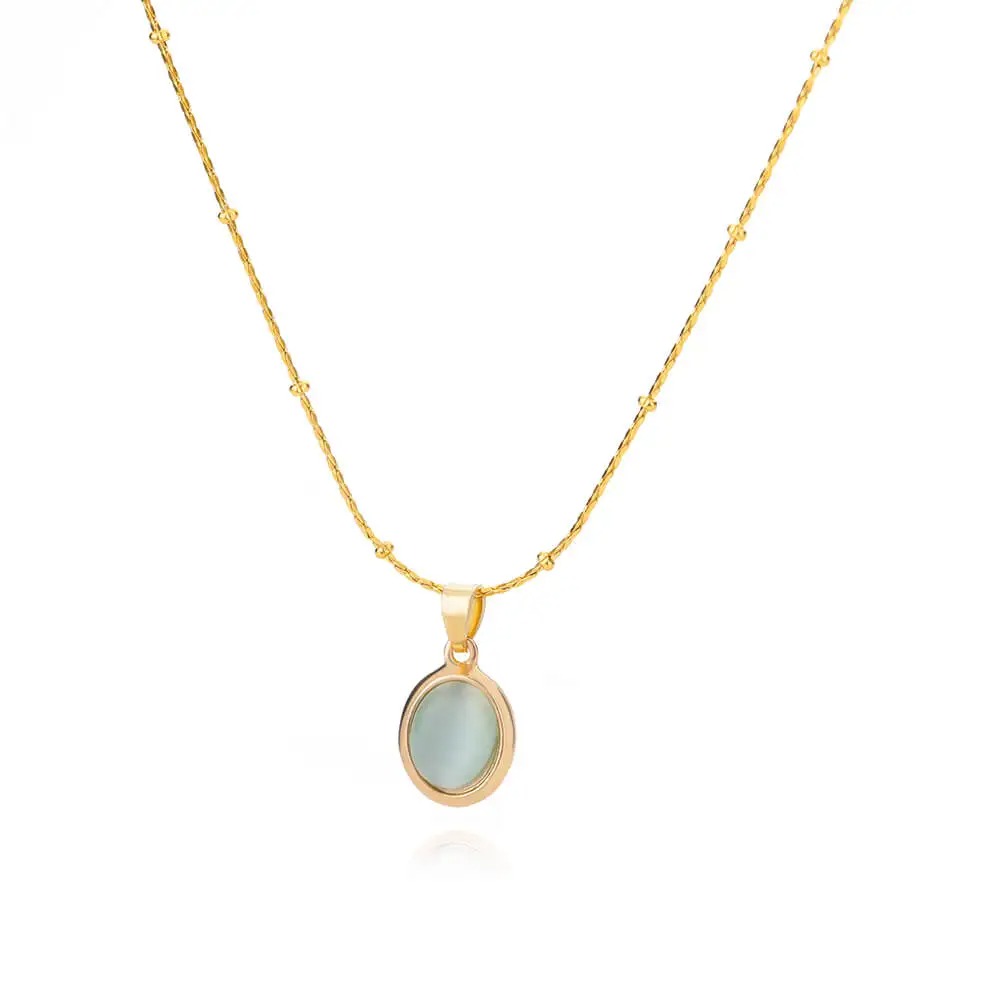 Collier en opale  bleu