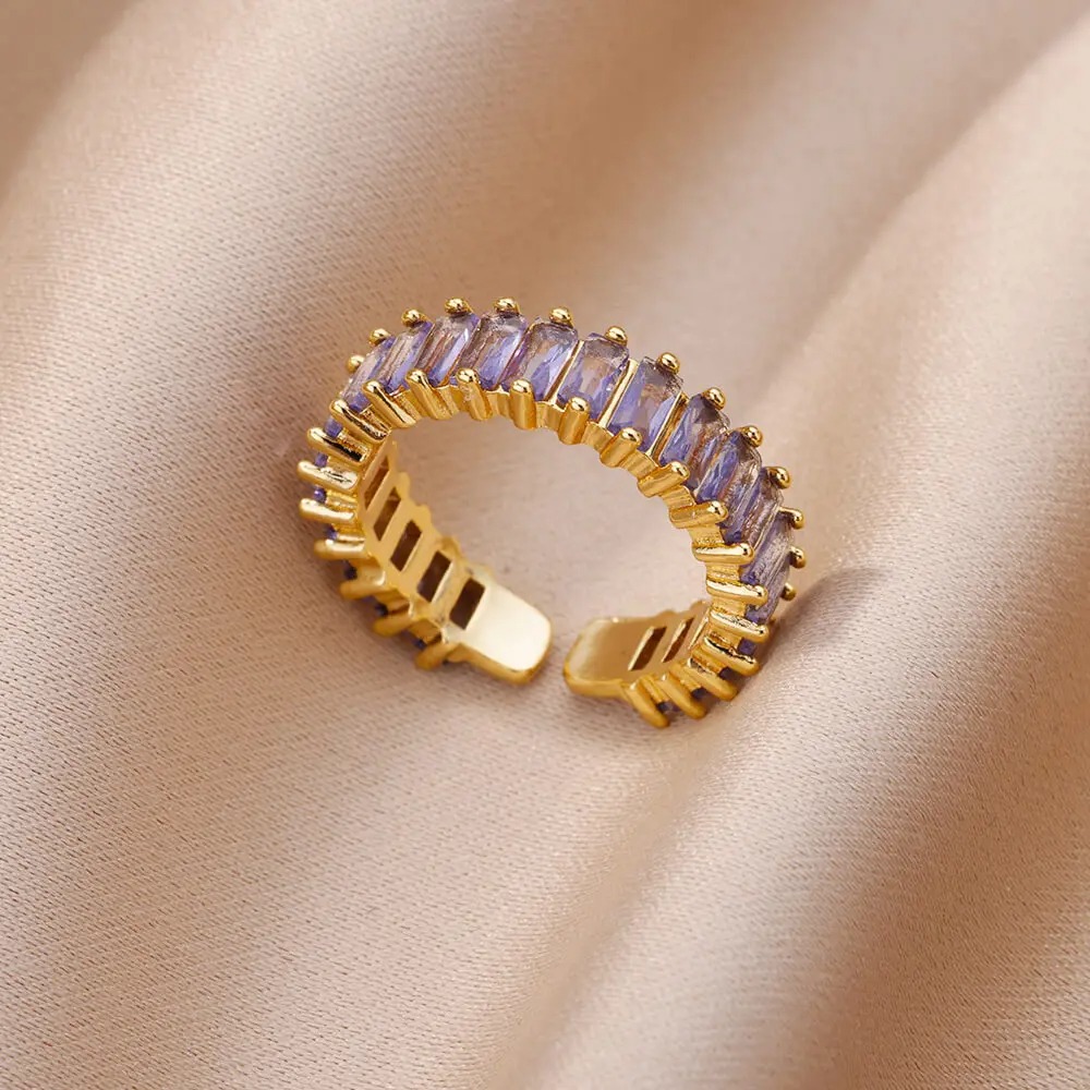Bague cristal violet