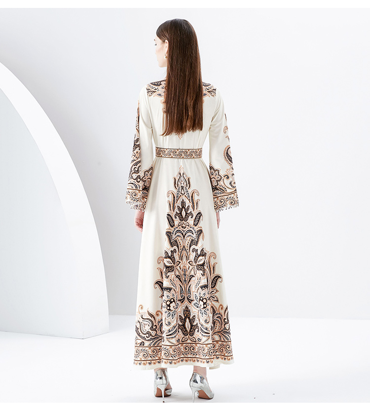 robe col montant longue