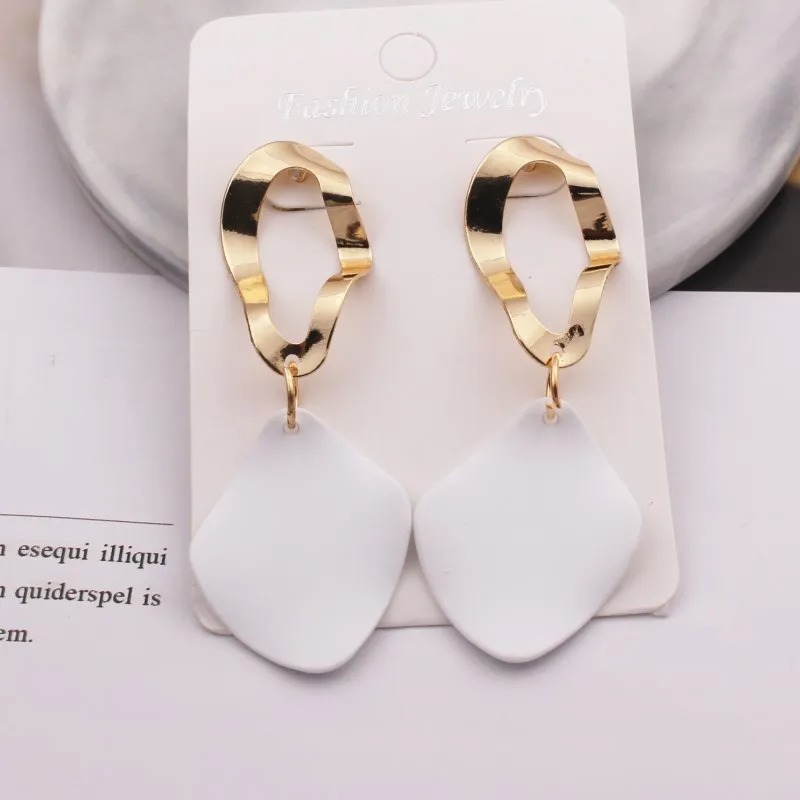 Boucles doreilles losange femme