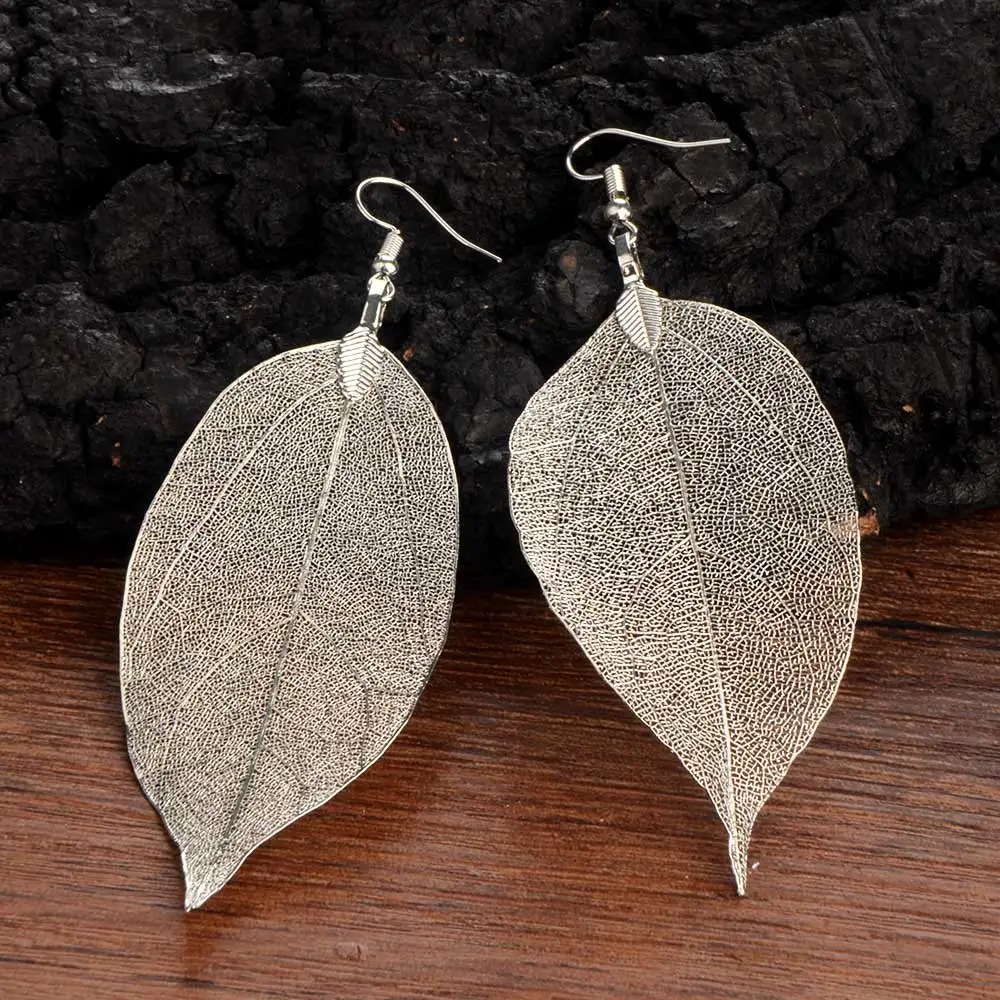Boucles d oreilles  géométrique naturelle