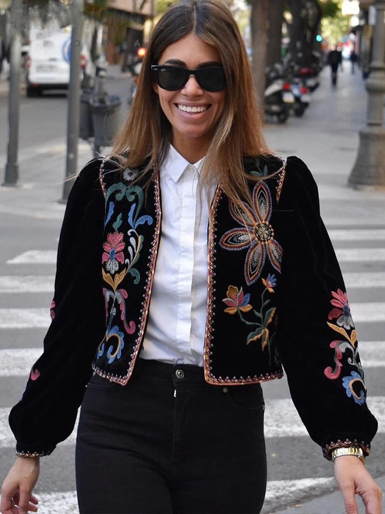 Veste boheme velours