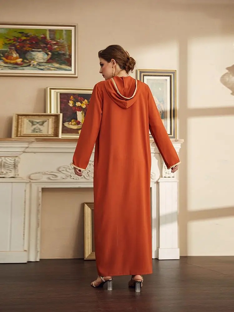 jellaba orange femme