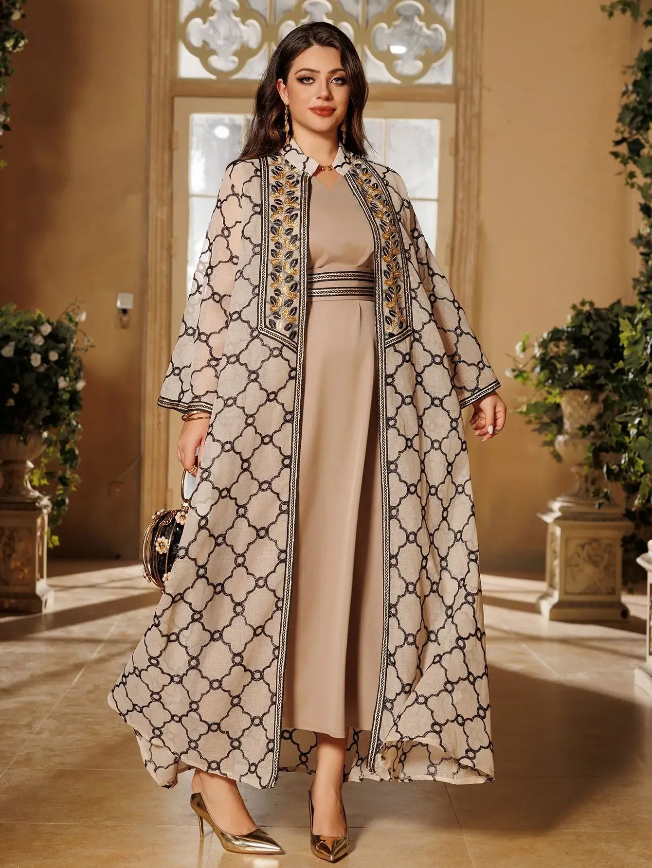 Ensemble robe et cardigan caftan